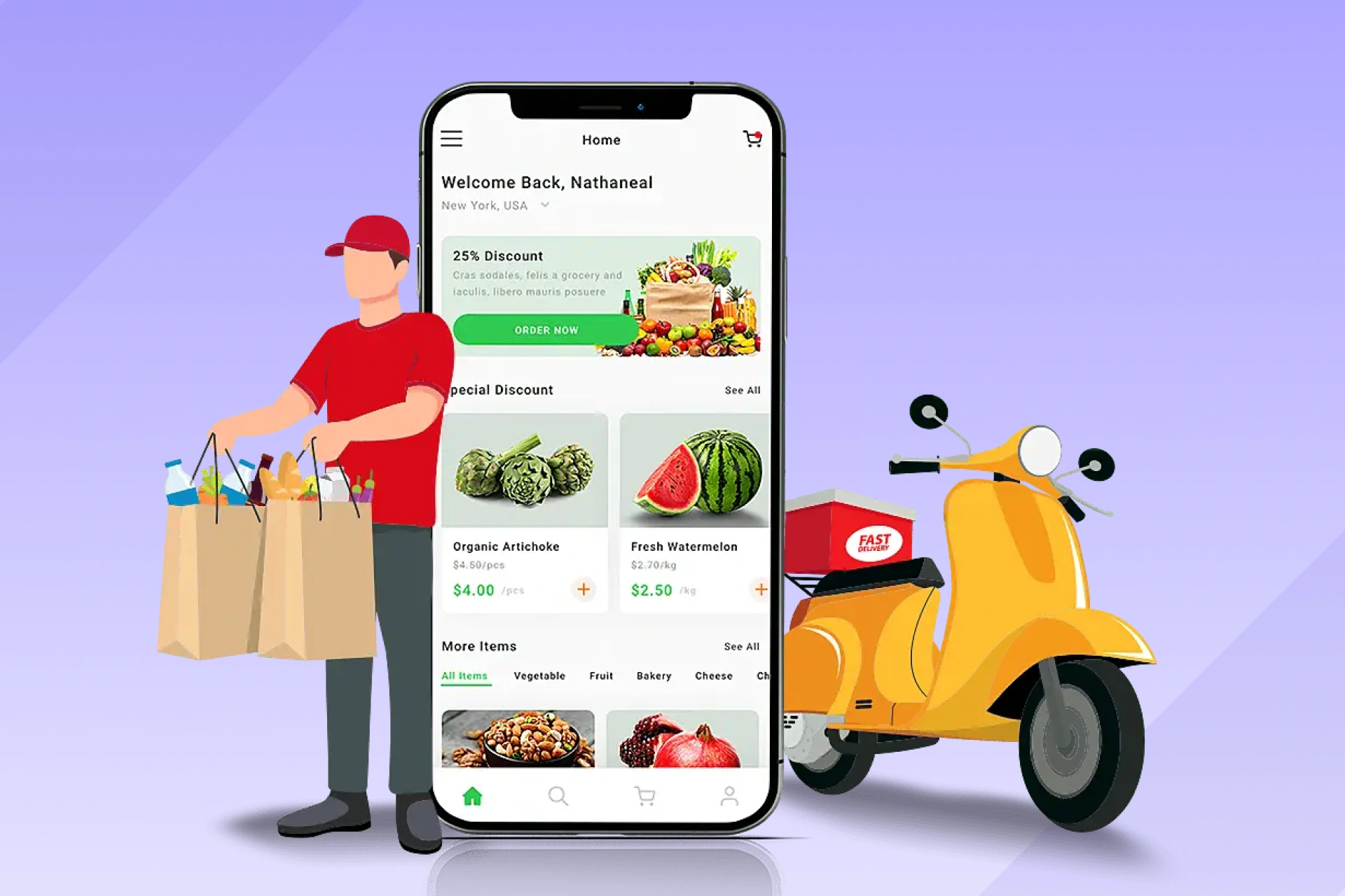 On-Demand Grocery Delivery App