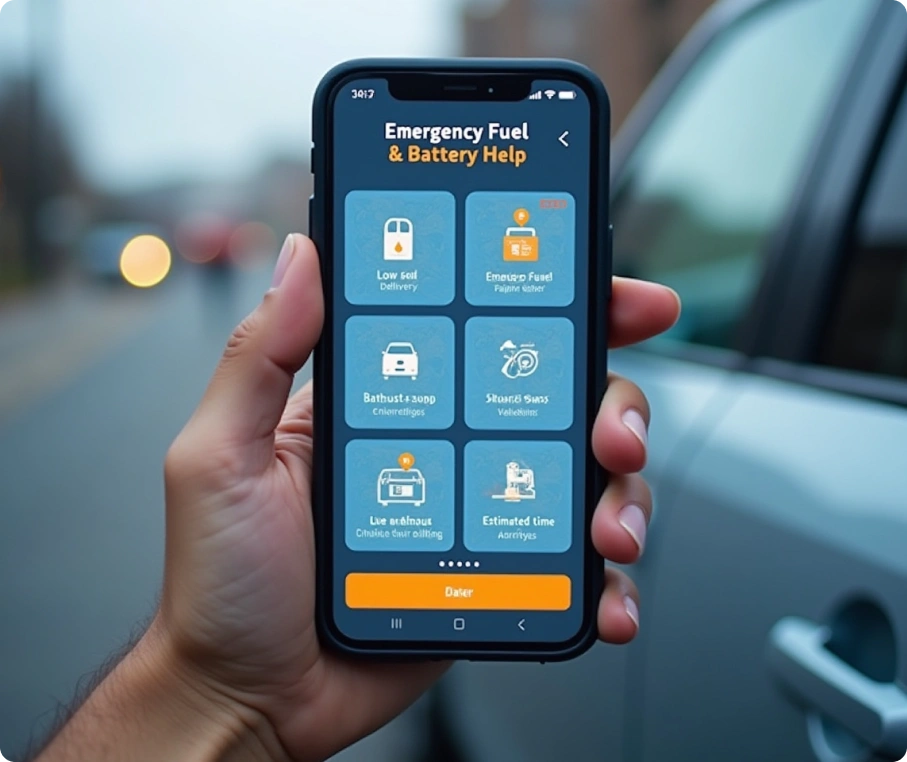 Emergency Fuel & Battery Help App